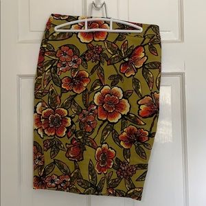LOFT bold floral pencil skirt